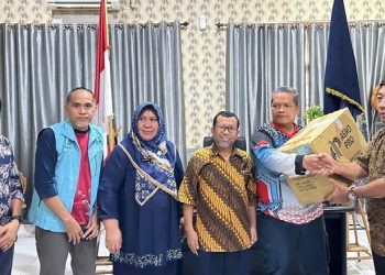 Penyerahan logistik program TBC kepada Lapas Kelas IIB Boalemo.