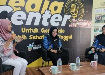 Pembahasan bincang sehat oleh Dinas Kesehatan Provinsi Gorontalo di Studio Dinas Kesehatan Provinsi Gorontalo, Senin (19/6/2023).