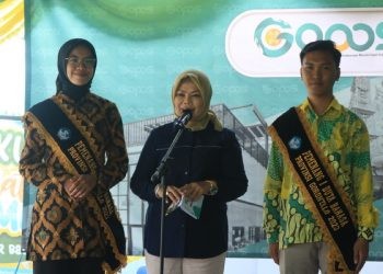 Anggota DPR RI Idah Syahidah memberikan support atas pembangunan kantor serta launching logo baru GOPOS.ID, Kamis (15/6/2023).
