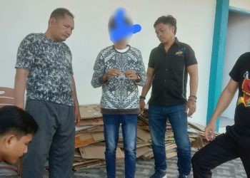 Salah satu warga Pohuwato yang diamankan terkait dugaan kepemilikan narkoba