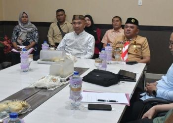 Pemkab Pohuwato dan DPRD Pohuwato Gelar Rapat Ekspose Hasil Penilaian Pengadaan Tanah Pembangunan Bandara Pohuwato, berlangsung di meeting room kantor Bupati, Jum'at 23/06/2023 (F Humas)