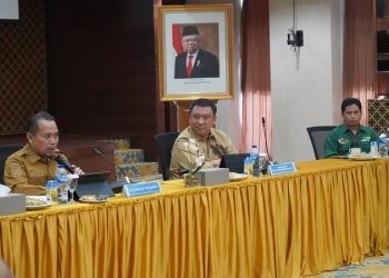 High Level Meeting TPID yang digelar di Kantor Perwakilan Bank Indonesia (KPw BI) Provinsi Gorontalo, Selasa (13/6/2023). (F. BI)