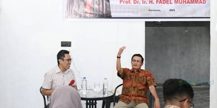 Wakil Ketua MRI RI, Fadel Muhammad saat menyerap aspirasi di Rumah Kreatif Gopos.id, Minggu (18/6/2023) (dok. mpr ri)