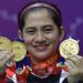 Atlet putri para bulutangkis Indonesia Leani Ratri Oktila berhasil menyumbangkan total tiga medali emas untuk Merah Putih usai berjuang demi bangsa dan negara di ajang Asean Para Games ke-12 Phnom Penh, Kamboja. Oktila meraih emas Asean Para Games 2023 Kamboja melalui nomor tunggal putri, ganda putri dan ganda campuran.(foto:bagus/kemenpora.go.id)