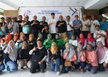 Wakil Walikota Gorontalo, Ryan Kono saat menghadiri kegiatan pencanangan Hari Ulang Tahun Spendugo ke 68 tahun, Sabtu (8/7/2023).