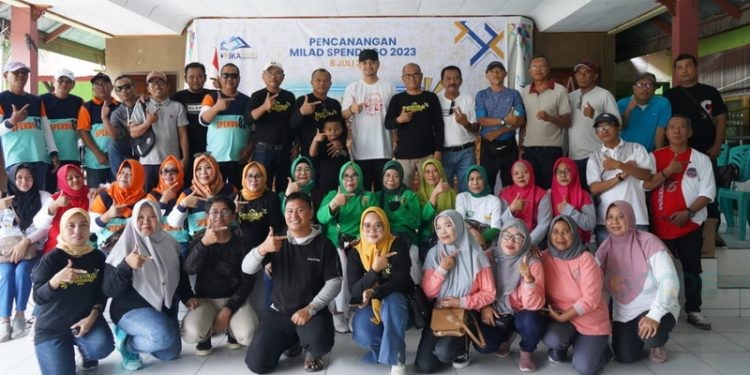 Wakil Walikota Gorontalo, Ryan Kono saat menghadiri kegiatan pencanangan Hari Ulang Tahun Spendugo ke 68 tahun, Sabtu (8/7/2023).