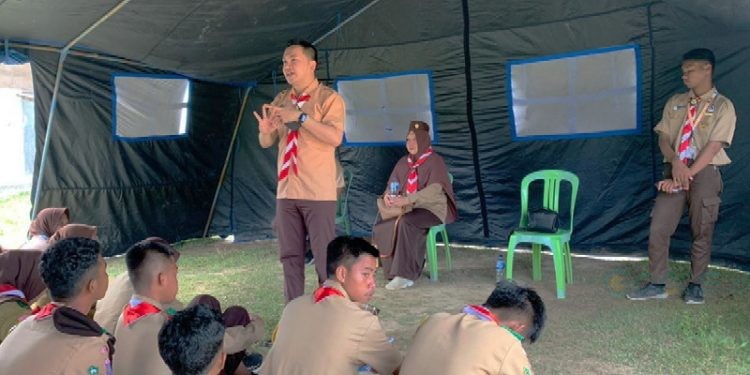 Krida Pengendalian Penyakit Saka Bakti Husada memberikan penyuluhan penyakit zoonosis dan Penyakit Tidak Menular, Ahad di Buper Duhiadaa Kabupaten Pohuwato, (16/07/2023) 