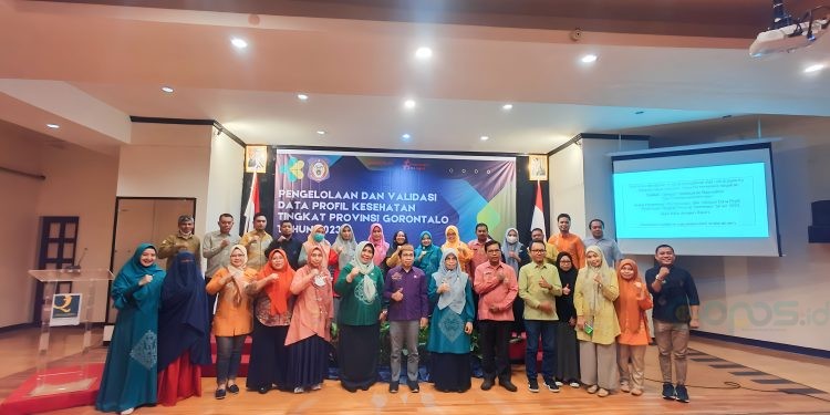 kegiatan Pengelolaan dan Validasi Data Profil Kesehatan Tingkat Provinsi Gorontalo tahun 2023 di Hotel Grand Q, Kota Gorontalo, Kamis (20/7/2023). (F: Putra/Gopos)