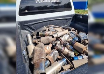 Kepolisian Daerah (Polda) Gorontalo berhasil menyita 120 Knalpot Tidak Standar Hasil Operasi Patuh Otanaha 2023