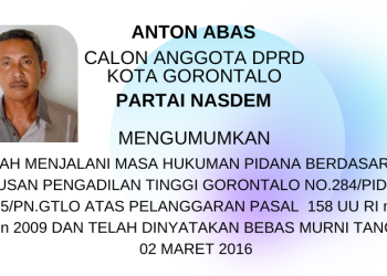 Pengumuman menjalani hukuman