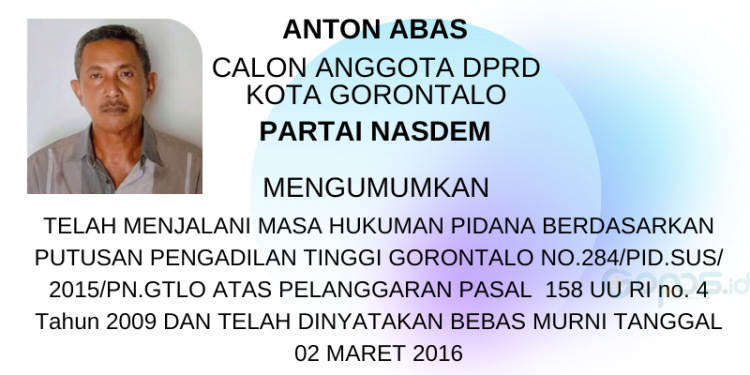 Pengumuman menjalani hukuman