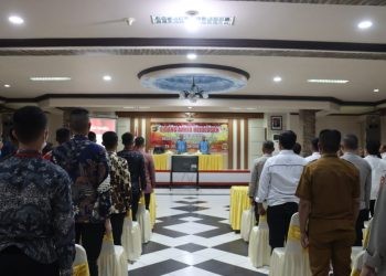 Sidang Terbuka Kelulusan Seleksi Penerimaan Calon Taruna Akademi Kepolisian yang digelar di Polda Gorontalo, Senin (3/7/2023).