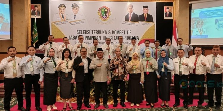 Sebanyak 22 peserta seleksi terbuka Jabatan Pimpinan Tinggi (JPT) Pratama siap berebut 5 kursi jabatan di Kota Gorontalo, Kamis (20/7/2023). (F: Putra/Gopos)