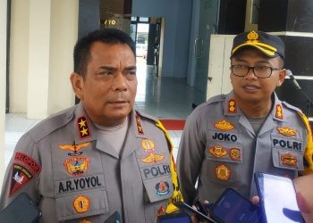 Kapolda Gorontalo Irjen Pol Angesta Romano Yoyol saat kunjungan kerja ke Polres Pohuwato, Kamis (13/7/2023). (F. Yusuf/gopos)