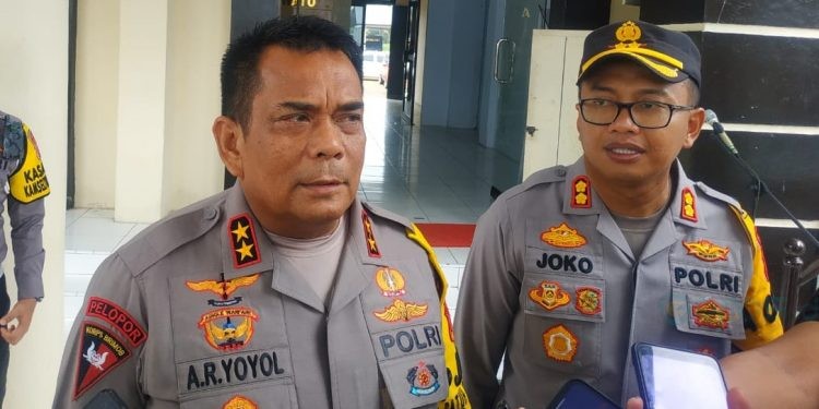 Kapolda Gorontalo Irjen Pol Angesta Romano Yoyol saat kunjungan kerja ke Polres Pohuwato, Kamis (13/7/2023). (F. Yusuf/gopos)