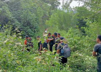 Pencarian pria lanjut usia yang dilaporkan hilang di Bukit Arang, Bone Bolango.(istimewa)