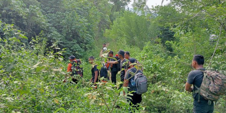 Pencarian pria lanjut usia yang dilaporkan hilang di Bukit Arang, Bone Bolango.(istimewa)