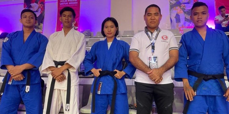 Empat atlet utusan Polda Gorontalo mengikuti Kejuaraan Judo Kapolri Cup 2023.