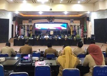 Rapat Komisi C DPRD Kota Gorontalo bersama pimpinan OPD dalam rangka mengevaluasi progress capaian proyek Dana PEN, DAK dan DAU.