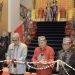 Pengguntingan pita oleh Menteri Pariwisata dan Ekonomi Kreatif (Menparekraf) RI Sandiaga Salahudin Uno didampingi Penjagub Gorontalo Ismail Pakaya pada pembukaan Discover Gorontalo di Hotel Borobudur, Jakarta, Selasa (4/7/2023). (Foto – Anna Dispar)