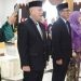 Lima pejabat pimpinan tinggi pratama lingkup Pemerintah Provinsi Gorontalo saat pengambilan sumpah jabatan pada pelantikan di Aula Rujab Gubernur, Rabu (12/7/2023). Pelantikan dilakukan oleh Penjabat Gubernur Gorontalo Ismail Pakaya berdasarkan surat keputusan Gubernur nomor 821.2/JPTP/. (Foto : Haris)