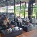 Kapolres Bone Bolango, AKBP Muhammad Alli saat menerima kunjungan Komisioner KPU Bone Bolango di Ruang Lobby Tataq Trawang Tungga, Senin (17/7/2023). (Foto Humas Polres Bone Bolango)
