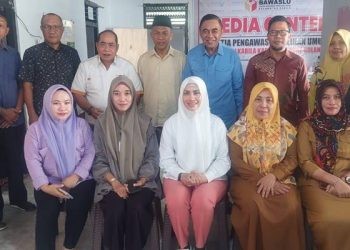 Kunjungan Komisi I Deprov Gorontalo di Kantor Panwaslu Kecamata Kabila, Kabupaten Bone Bolango, Selasa (25/7/2023) (istimewa)
