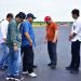 Penjagub Gorontalo Ismail Pakaya saat meninjau runway bandara Pohuwato, Minggu (16/7/2023). (f. humasprov)