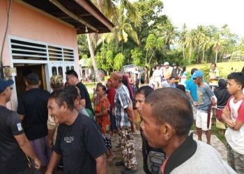 Rumah korban gantung diri di Kecamatan Suwawa, Bone Bolango, Sabtu (8/7/2023).