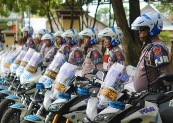 Apel gelar pasukan kegiatan Operasi Patuh Otanaha 2023.  (f. polda)