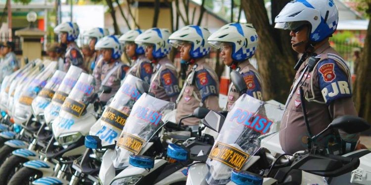 Apel gelar pasukan kegiatan Operasi Patuh Otanaha 2023.  (f. polda)