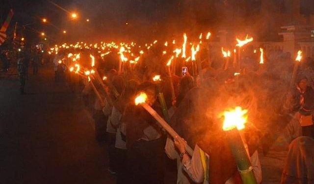 ilustrasi pawai obor. (istimewa)