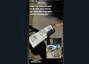 Postingan warga terkait kasus tabrak lari yang terjadi di Kelurahan Dembe I, Kecamatan Kota Barat, Kota Gorontalo.(istimewa)