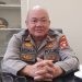 Wakapolres Gorontalo Utara Kompol Lesman Katili saat memberi keterangan terkait kasus judi sabung ayam, Kamis (6/7/2023). (F. isno/gopos)