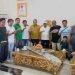 Penjabat Gubernur Gorontalo, Ismail Pakaya menyambut kedatangan rombongan Persatuan Wartawan Indonesia (PWI) Gorontalo di Rumah Dinasnya, Minggu (6/8/2023).