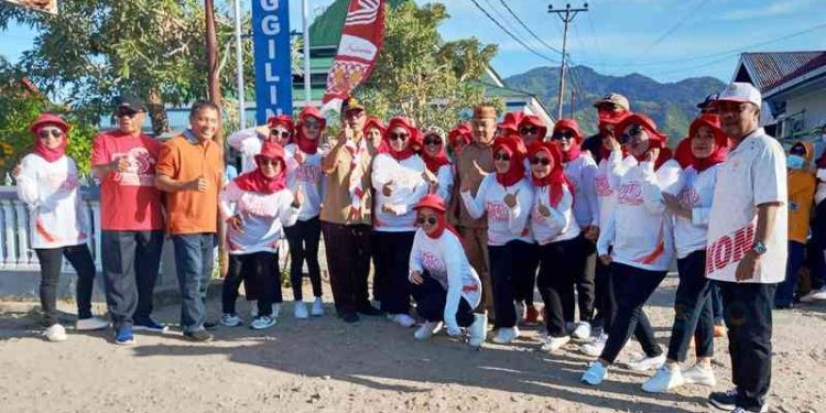 Sekertariat DPRD Bone Bolango ikut meramaikan gerak jalan menjelang HUT RI ke-78.