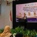 Kepala Dinas Kesehatan Provinsi Gorontalo, Anang S. Otoluwa saat memberikan sambutan pada launching dan seminar nasional Mencegah Stunting dengan Suplemen Multi Vitamin untuk ibu hamil, Sabtu (26/08/2023) di Grand Q Hotel, Kota Gorontalo.