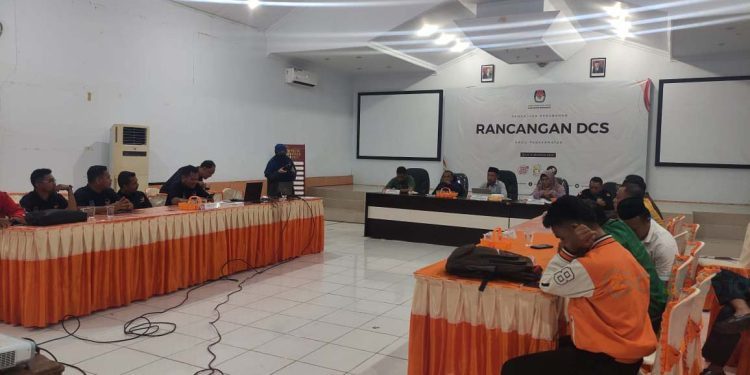 Rapat Pleno KPU Pohuwato terkait penetapan bacaleg yang dinyatakan tak memenuhi syarat.