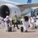 Kepulangan jamaah haji di bandara Sultan Hasanuddin Makassar. (F. Pertamina)