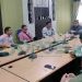 Ketua DPRD Bone Bolango, Halid Tangahu saat menerima kunjungan dari Ketua dam Tim Komite Persiapan Pembentukan DOB Bone Pesisir di DPRD Bone Bolango, Senin (31/7/2023). (F: Putra/Gopos)
