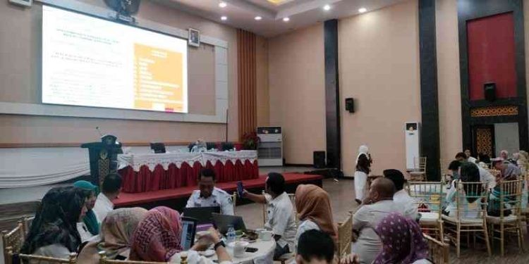 Pelaksanaan Bimtek tahap II penyusunan masterplan smart city di BLY, Kota Gorontalo, Rabu (2/8/2023). (F: Putra/Gopos)