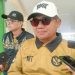 Walikota Gorontalo, Marten Taha diwawancarai awak media usai mengikuti gladi kotor di Stadion Merdeka Kota Gorontalo, Ahad (13/8/2023).