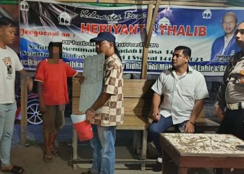 Polres Gorontalo Kota mengamankan warga yang diduga terlibat praktek perjudian togel online.