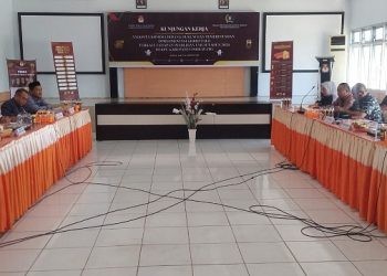 Komisi I Deprov Gorontalo melakukan kunjungan kerja ke Kantor KPU Pohuwato dalam rangka meninjau kesiapan penyelenggaraan Pemilu dan Pilkada 2024.(Humas Deprov Gorontalo)