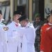 Tangis haru pasukan pengibar bendera Pohuwato usai melaksanakan tugas pengibaran bendera merah putih di HUT ke-78 RI di Halaman Kantor  Polres Pohuwato, Kamis (17/8/2023).