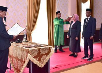 Pemerintah Kabupaten Pohuwato Melakukan Rotasi Pejabat Tinggi Pratama, berlangsung di ruang pola kantor Bupati, Rabu 29/08/2023 (F Humas Pohuwato)