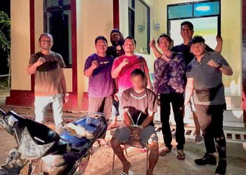 Tim Resmob Polres Gorut mengamankan terduga pencurian sepeda motor.