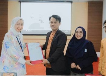 Penandatanganan Kerja Sama antara FAIS UNBITA Gorontalo dan Pegadaian Syariah Gorontalo dalam rangka implementasi tri dharma perguruan tinggi, Jumat (4/8/2023) (dok. unbita)
