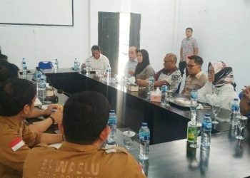 Kunjungan komisi I DPRD Provinsi Gorontalo di Bawaslu Kabupaten Bone Bolango (muhajir/gopos)