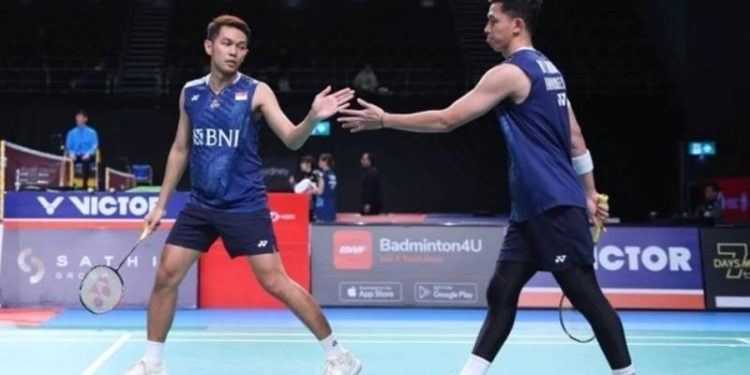 Ganda putra Fajar Alfian/Muhammad Rian Ardianto melaju ke perempat final Australian Open 2023 setelah mengalahkan Chiang Chien Wei/Wu Hsuan Yi (Taiwan) pada babak 16 besar di Sydney, Kamis. (ANTARA/HO-PP PBSI)